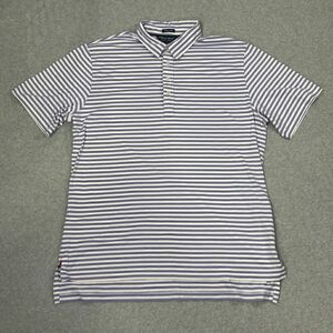 Polo Golf Ralph Lauren Mens Shirt Size XL Purple White Striped Short Sleeve Top